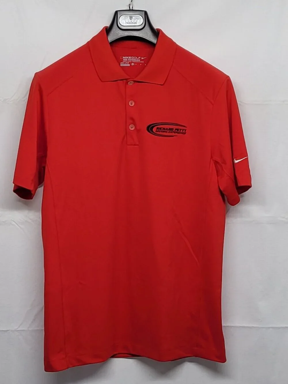 Richard Petty Driving Experience Polo Shirt Mens Medium Nike Dri Fit Performance